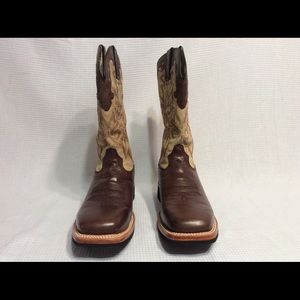 Men’s Rocky Cowboy Boots Brown Size 8W